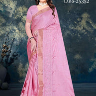 Premium Jacquard Silk Saree with Matching Blouse Piece for Ethnic Celebrations | MTE-25352