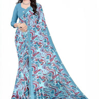 Beautiful Printed Saree with Blouse Piece for Cultural Celebrations | CAS-SILK GEORGEATE