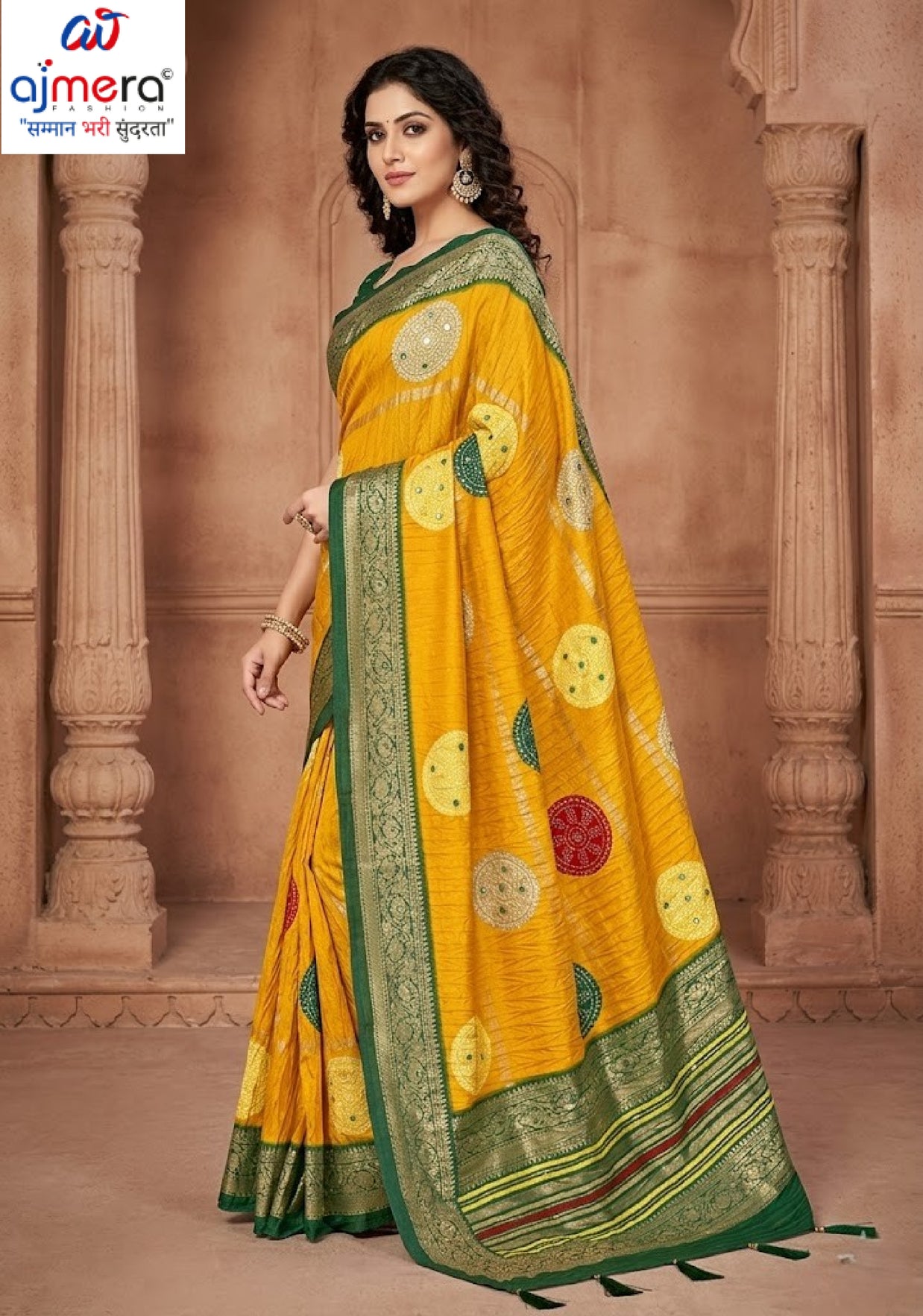 Premium Printed Saree with Matching Blouse Piece for Ethnic Elegance  | VER-BANJARAN-43342