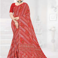 Fashionable Printed Saree with Blouse Piece for Festive Collection | GLC-LARA CHIFFION
