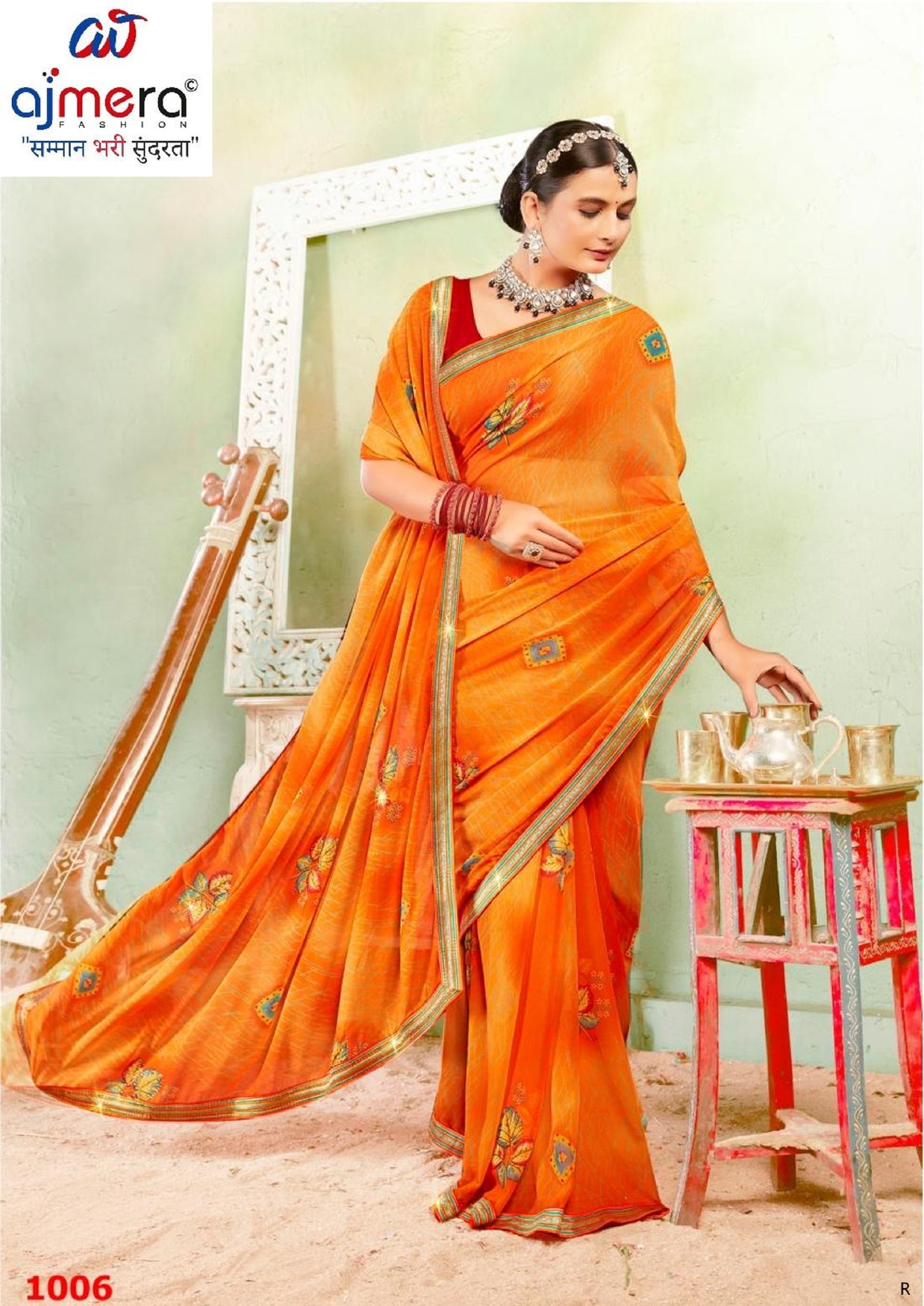 Elegant Printed Saree with Designer Blouse Piece for Festive Wear | PRM-HIRAMOTI