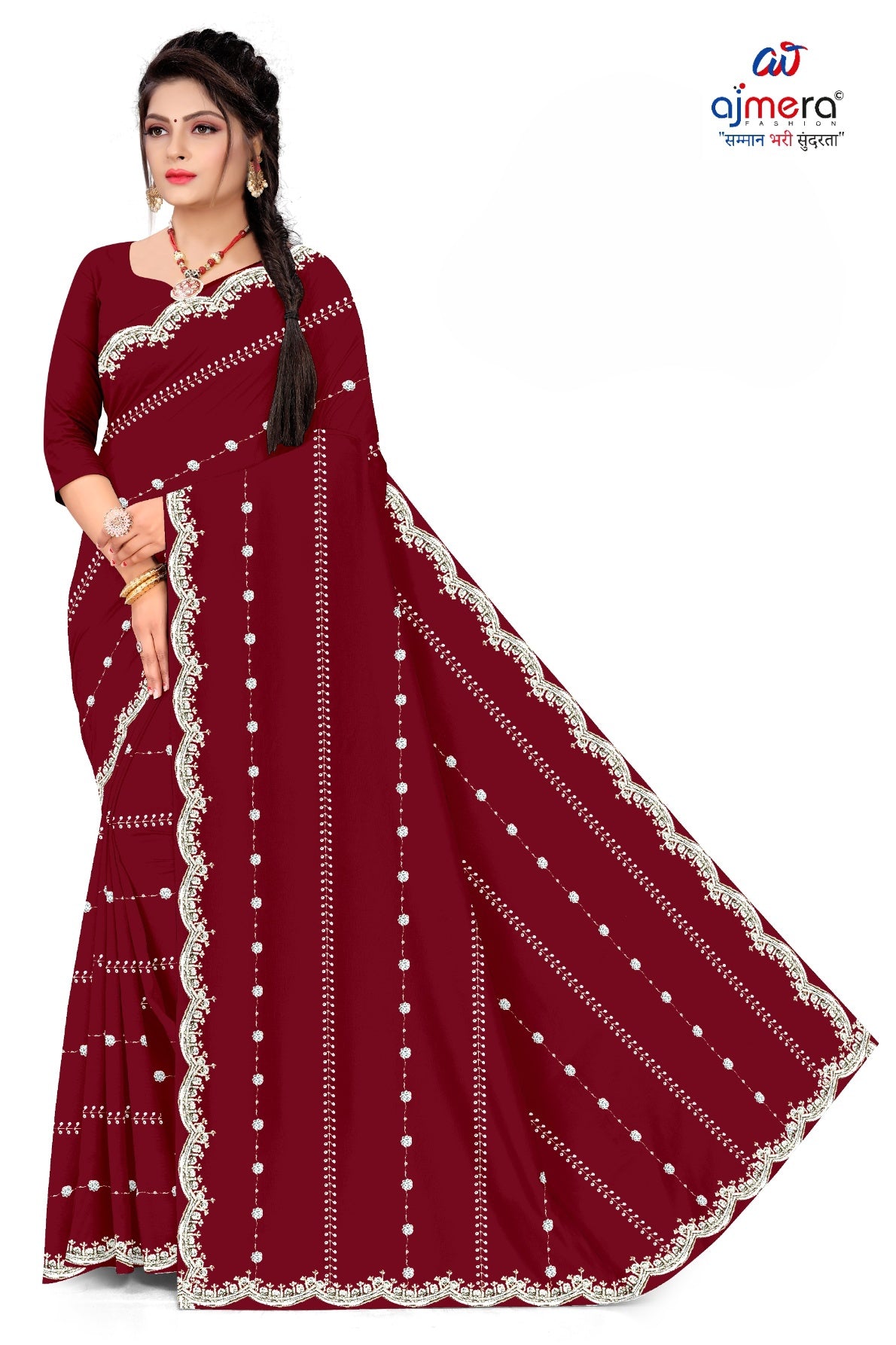 Dyed Matching Saree Manufacturer with Blouse Piece for Premium Ethnic and Traditional Wear | SRS-SHYAM SUNDARI