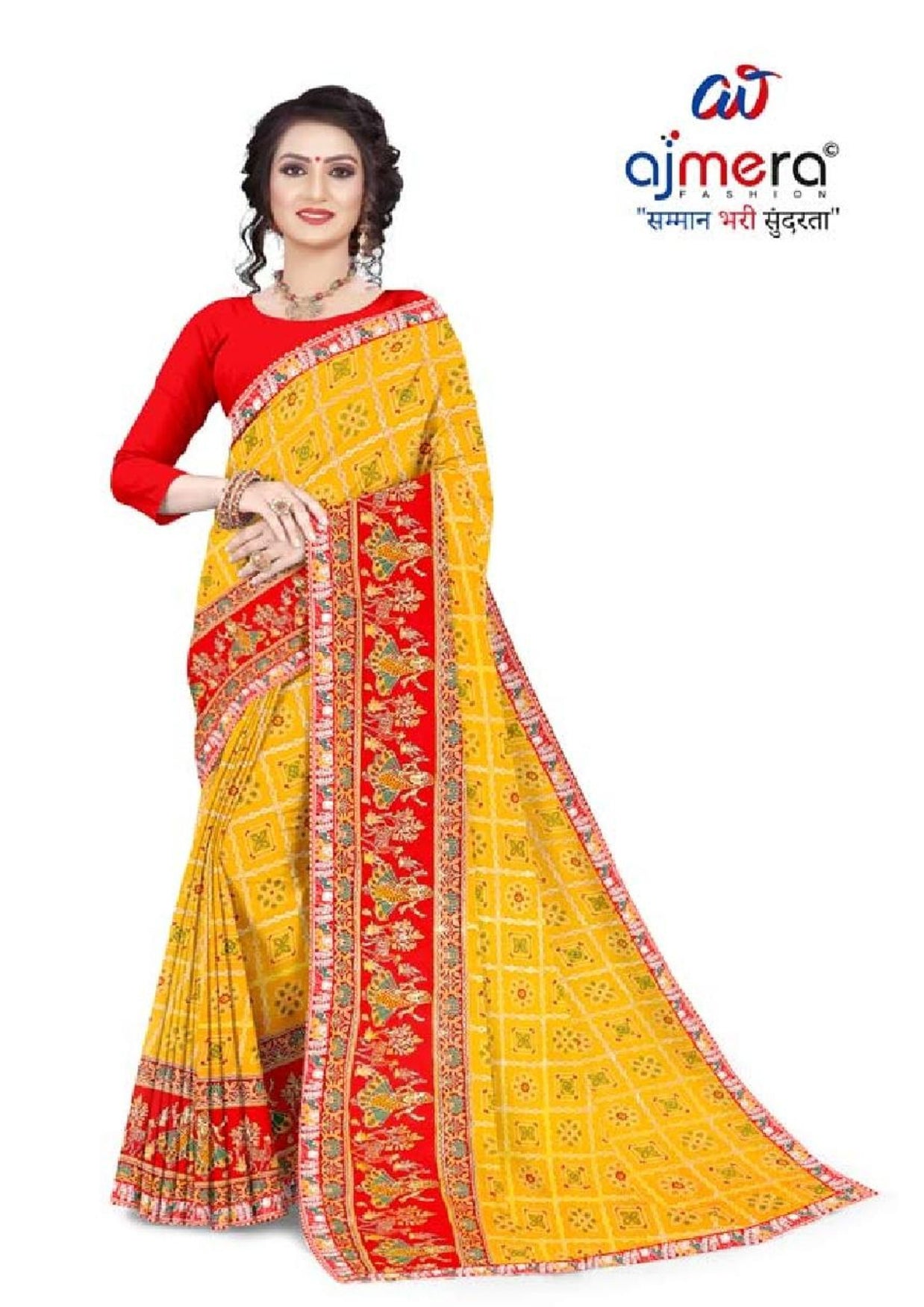 Georgette Print Loose Saree with Blouse for Premium Ethnic and Traditional Wear | TD-MITHASH