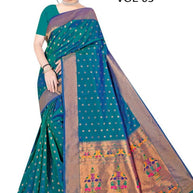 Elegant Jacquard Silk Saree with Designer Blouse Piece for Festive Elegance | DBU-KALANJALI SILK VOL-03