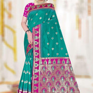 Exquisite Jacquard Silk Saree With Blouse Piece | TUL-BANARSI PURE SILK-11