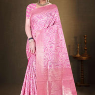 Elegant Jacquard Silk Saree With Blouse Piece | TUL-AASTHA ANU COTTON