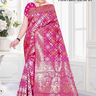 Elegant Jacquard Silk Saree with Designer Blouse Piece for Festive Elegance | TUL-PREM PAKHI SILK VOL-03