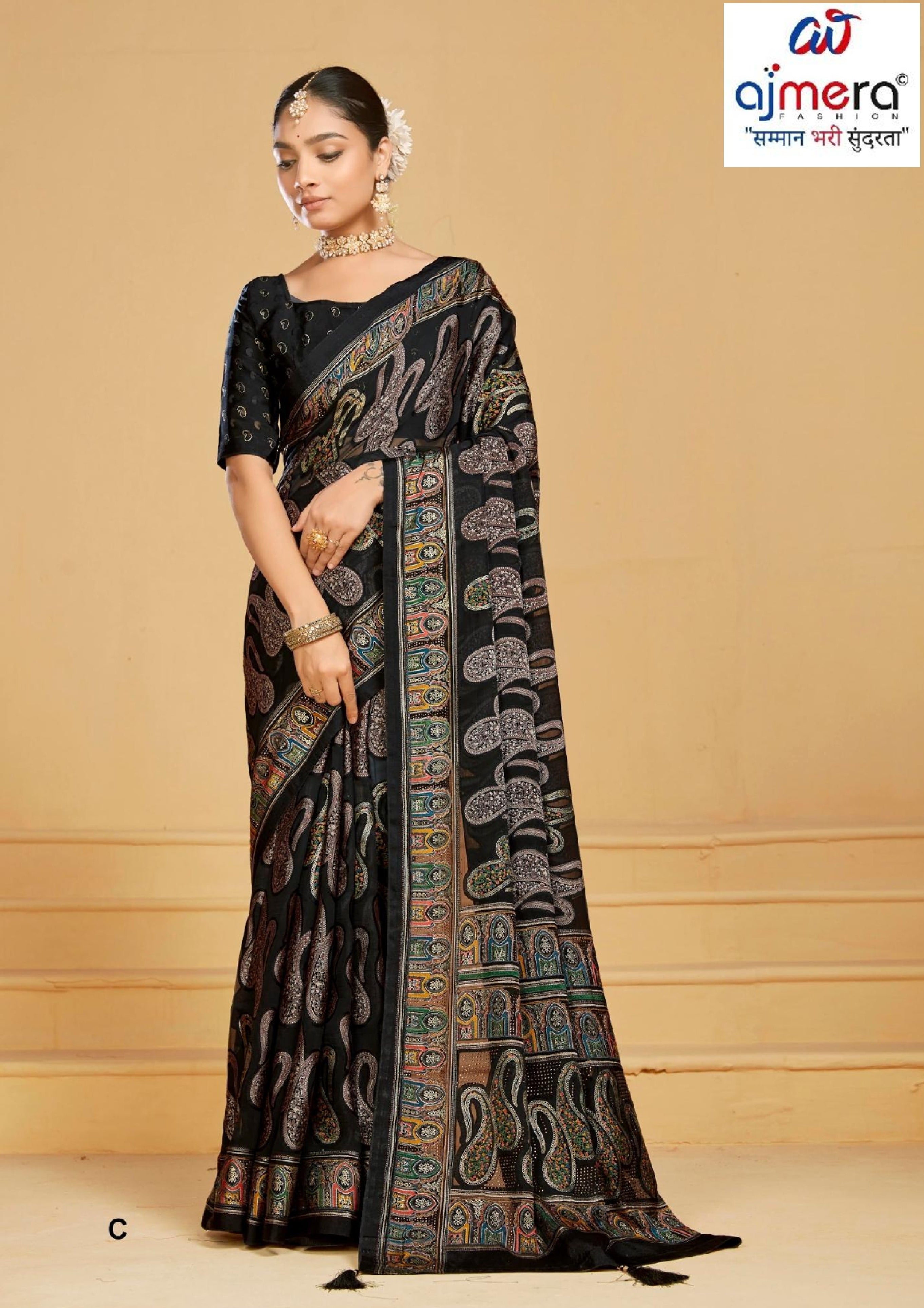 Chic Printed Saree with Blouse Piece for Sophisticated Ethnic Style  | RDD-VISHAKHA VOL-03