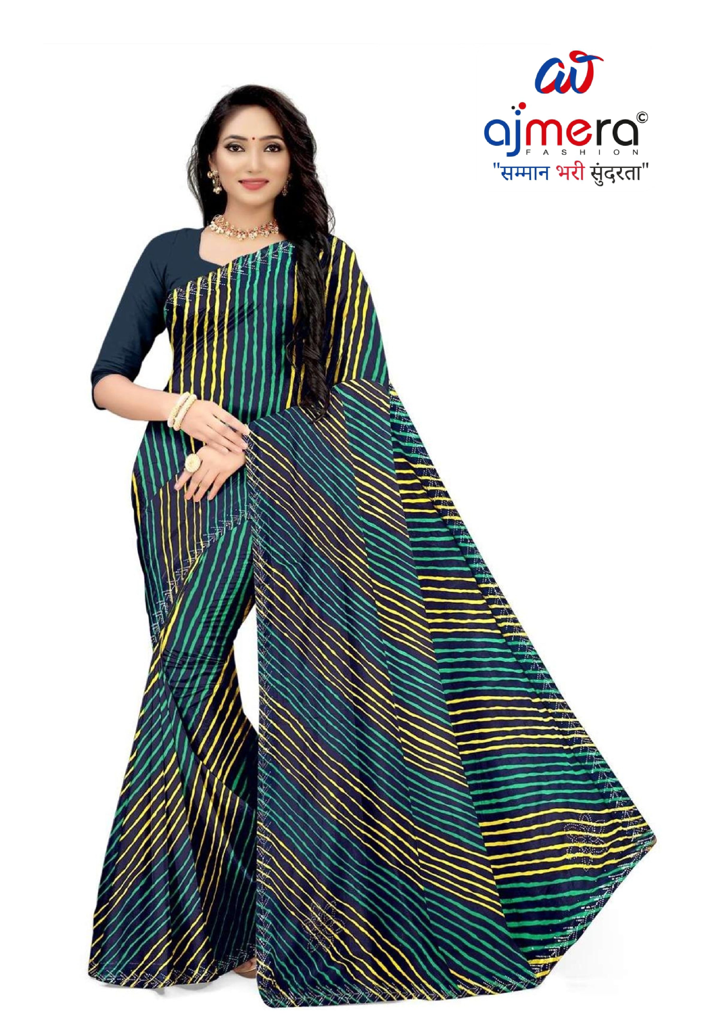 Weightless Print Loose Saree without Blouse for Premium Ethnic and Traditional Wear | APAR-BMW