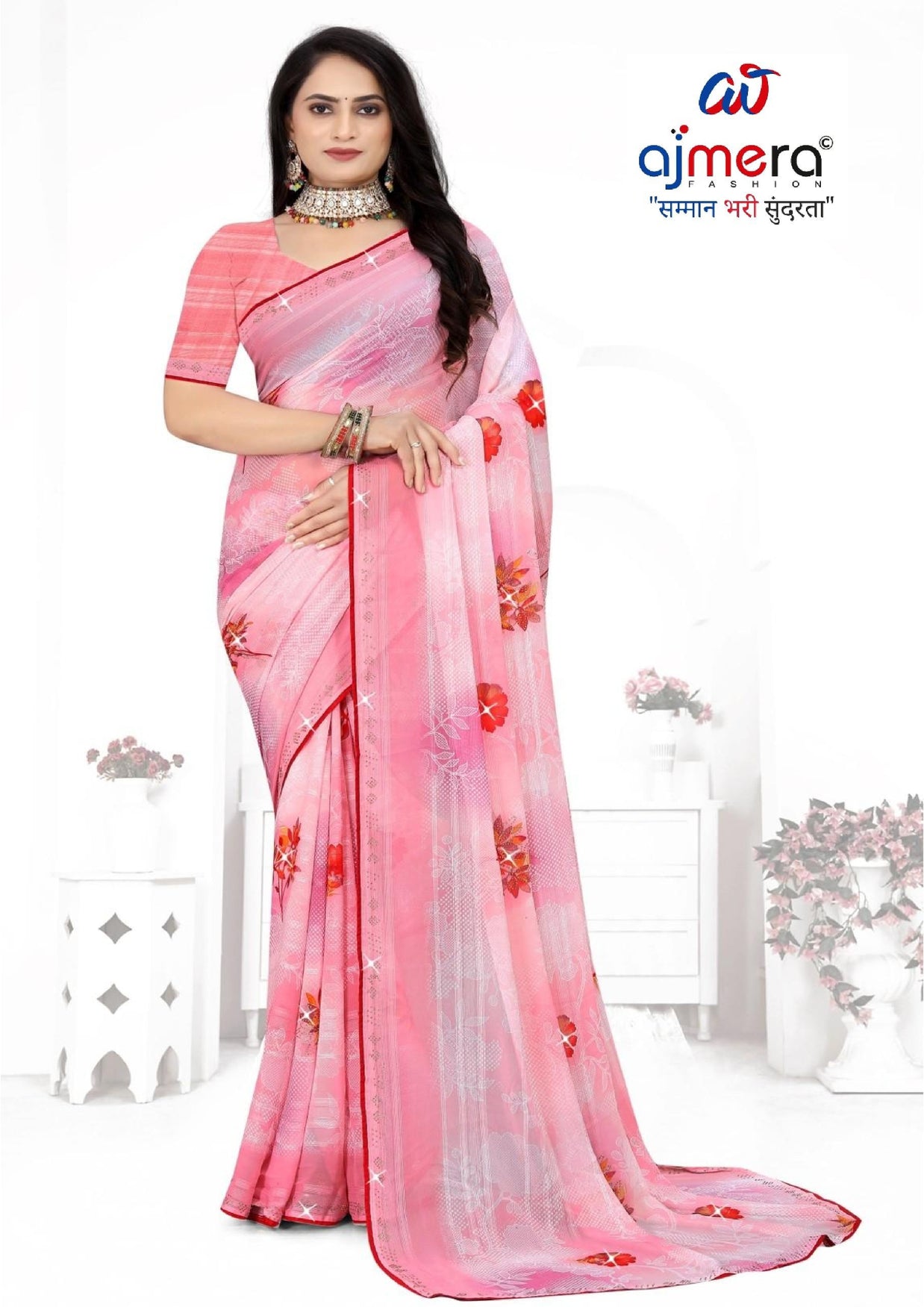 Graceful Printed Saree with Blouse Piece for Modern Ethnic Fashion | TTS-SAJAWAT VOL-2