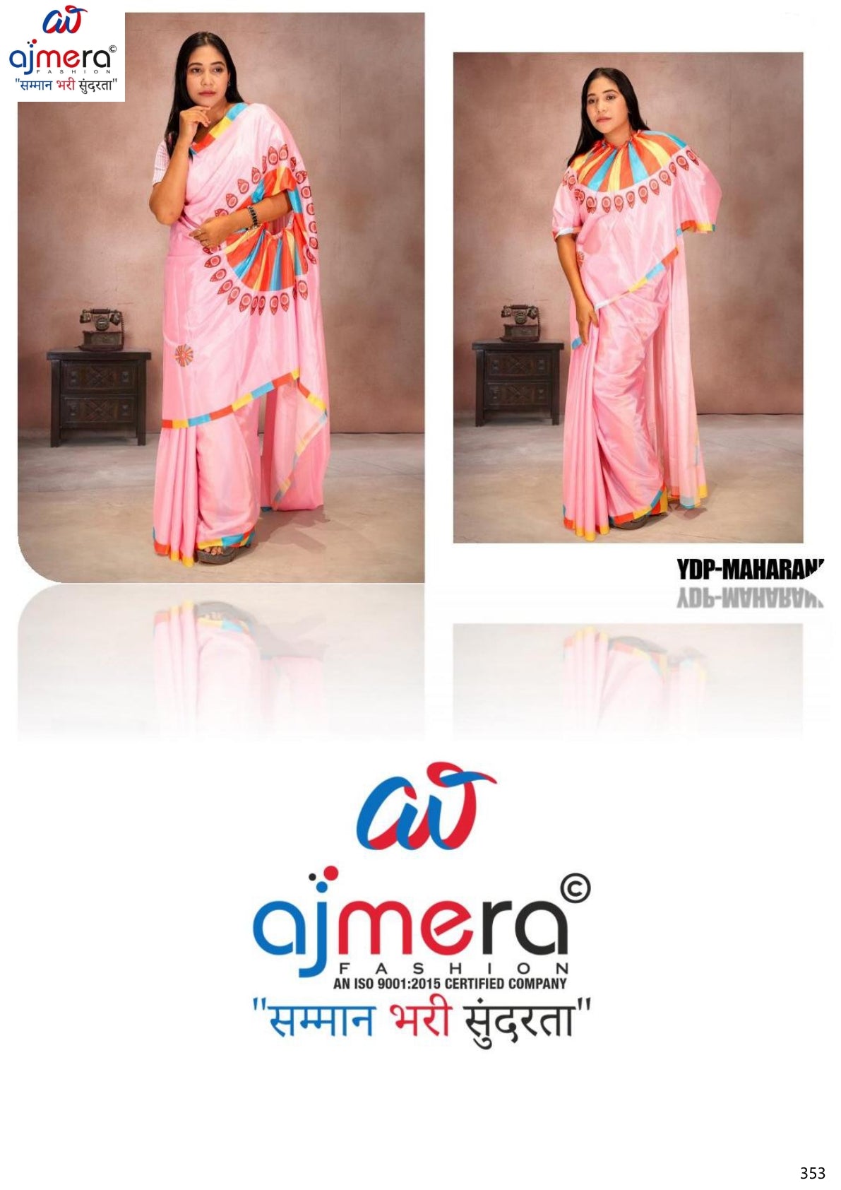 Chinon Print Loose Saree with Blouse for Premium Ethnic and Traditional Wear | YDP-MAHARANI