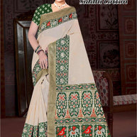 Beautiful Jacquard Silk Saree With Blouse Piece | TUL-SIDDHI COTTON