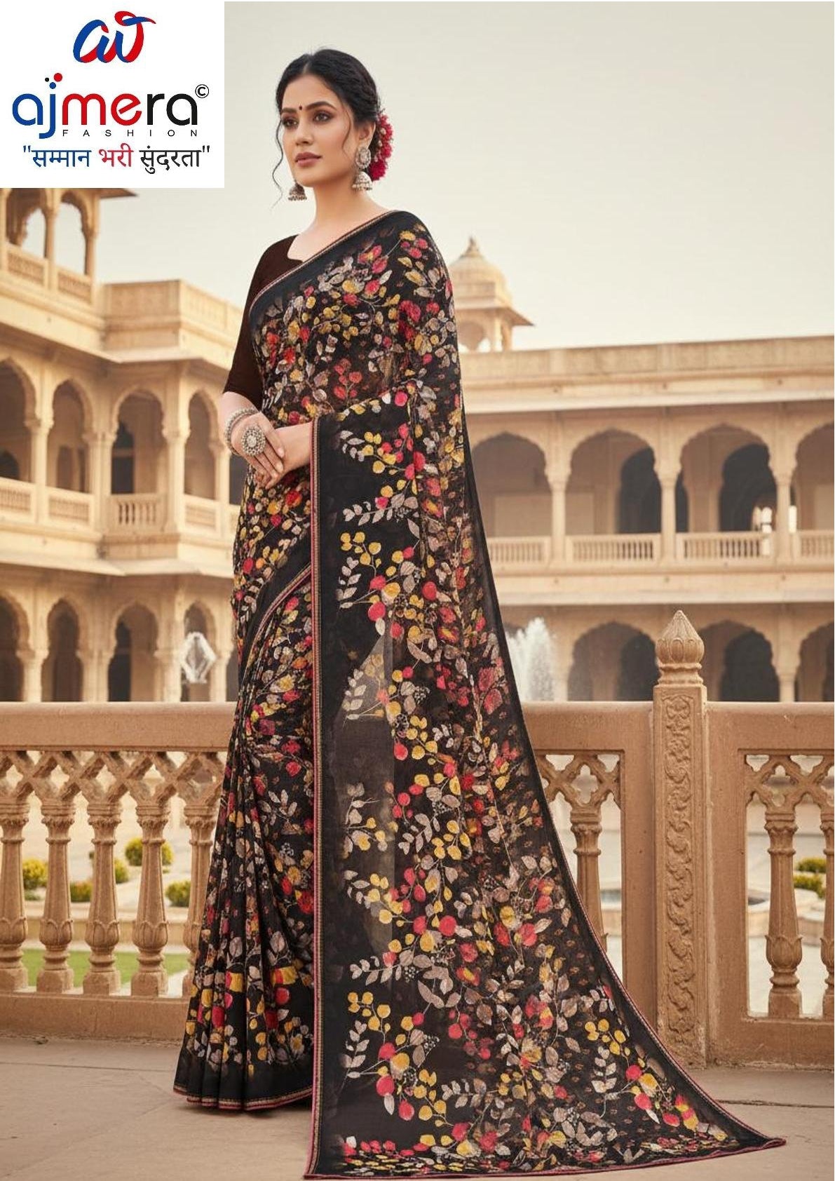 Classic Printed Saree with Blouse Piece for Timeless Traditional Style  | GLC-FULL DEMOND