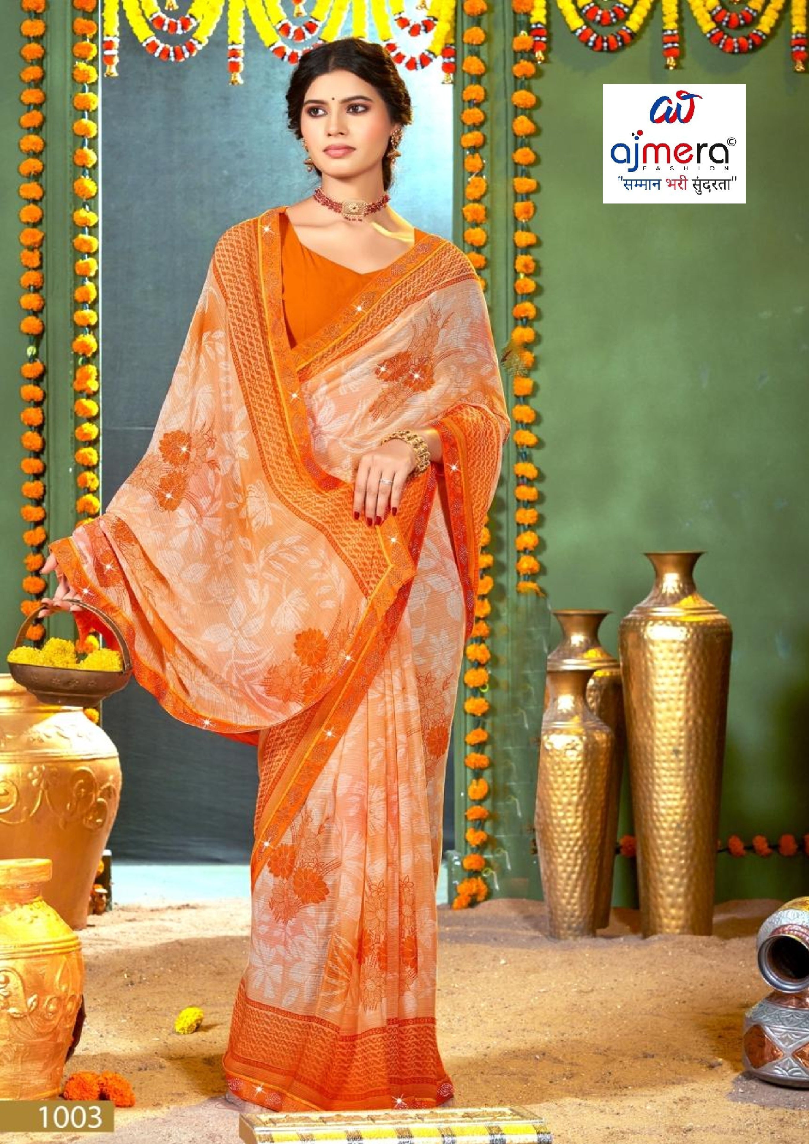 Beautiful Printed Saree with Blouse Piece for Cultural Celebrations  | PRM-RANGBAAZ