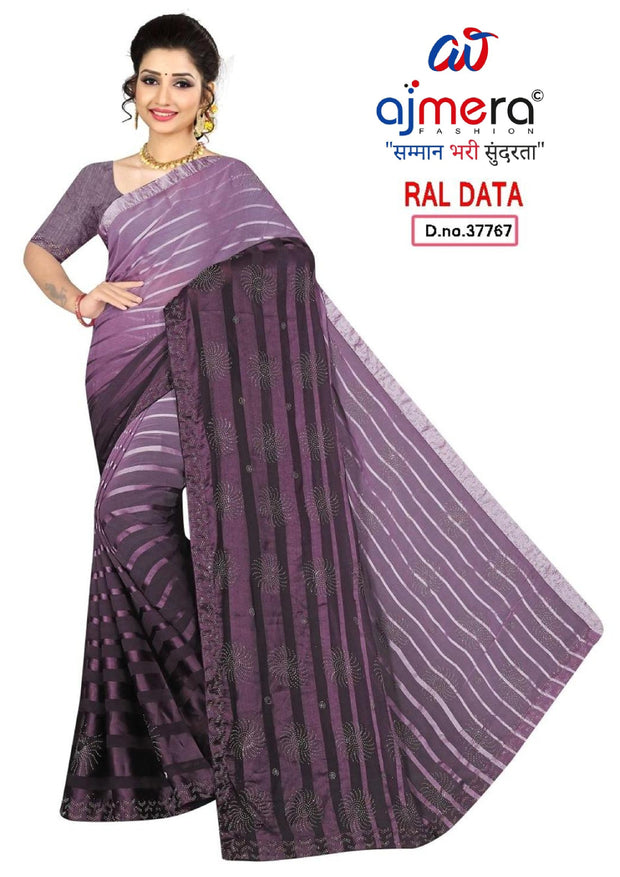 Dyed Matching Saree Bulk Supplier with Blouse Piece for Premium Ethnic and Traditional Wear | RAL-DATA