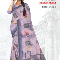 Exclusive Printed Saree with Blouse Piece for Elegant Ethnic Look | GLC-MAKHMALI