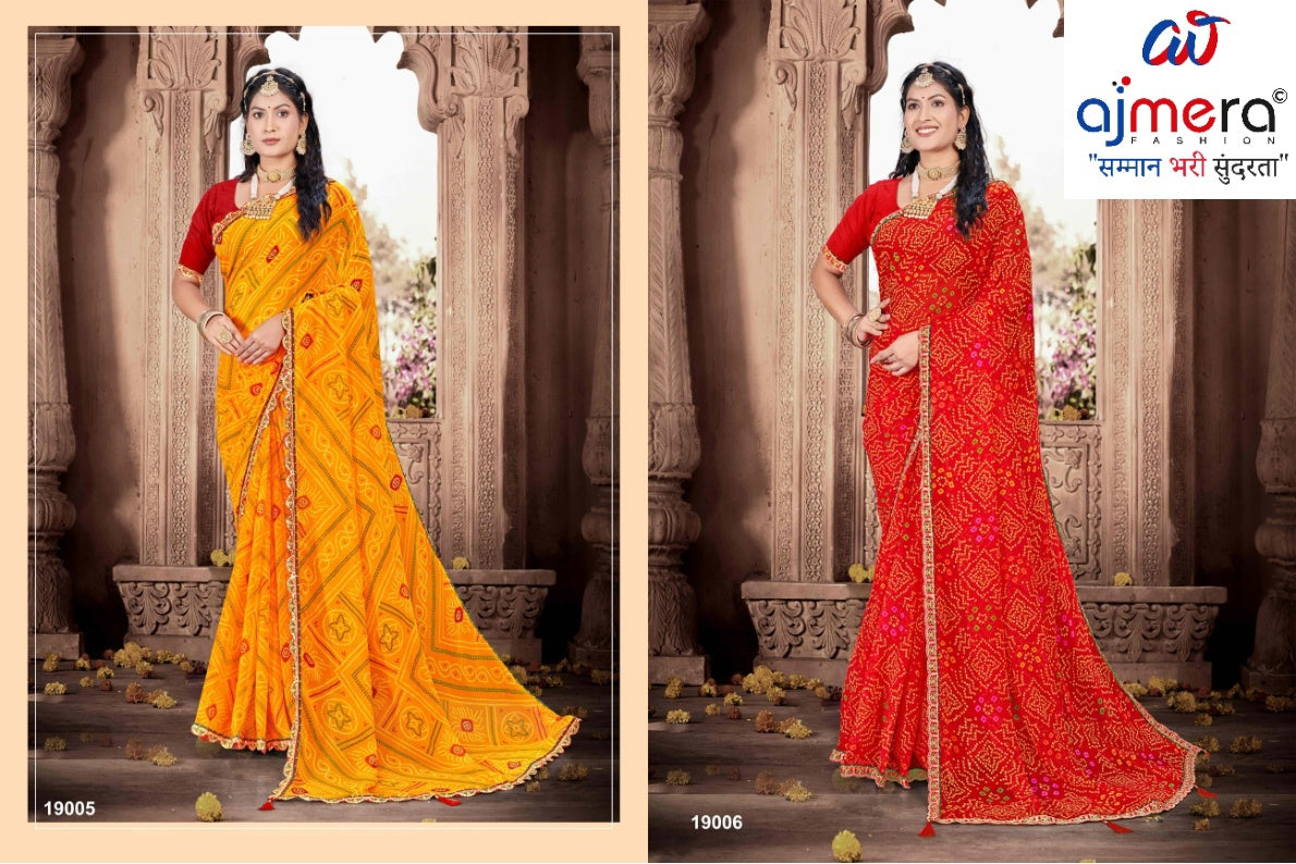 Beautiful Printed Saree with Blouse Piece for Cultural Celebrations | JS-LAVYA