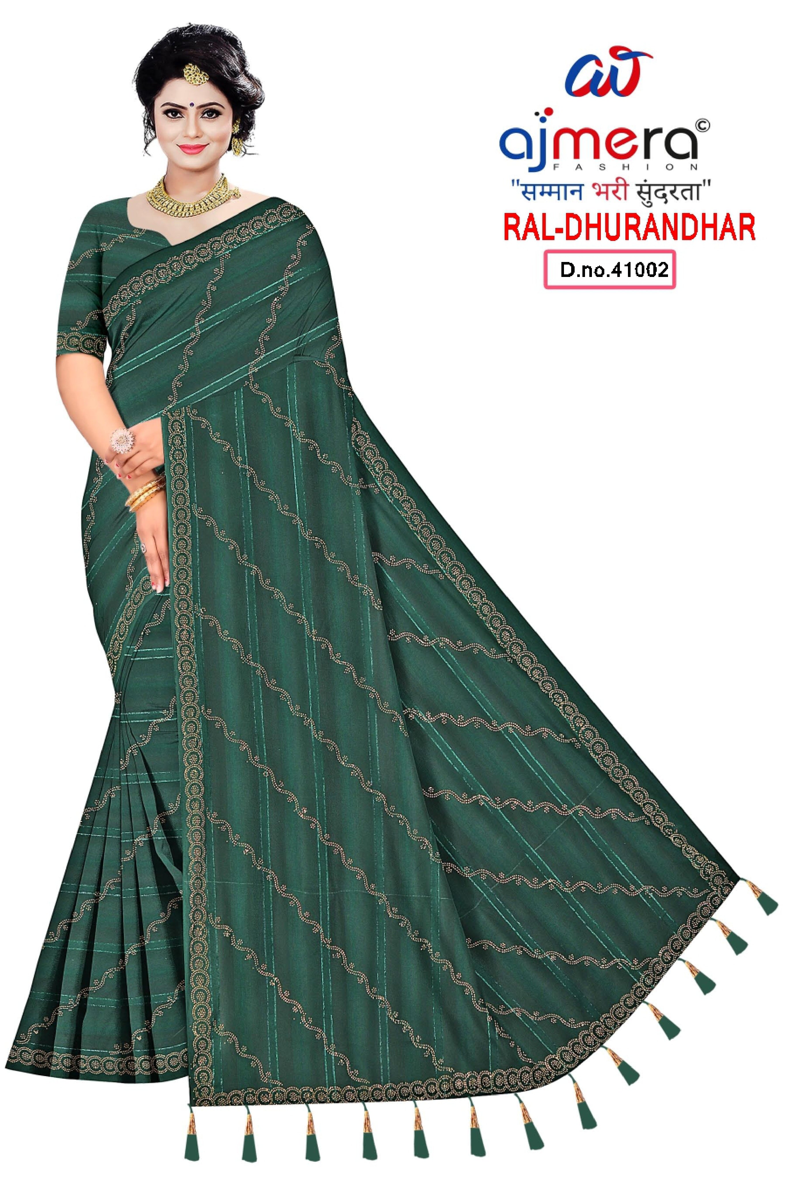 Matching Saree Manufacturer with Blouse Piece for Premium Ethnic and Traditional Wear | RAL-DHURANDHAR