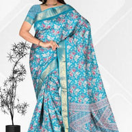 Exclusive Printed Saree with Blouse Piece for Elegant Ethnic Look | VER-NEELAM-48480