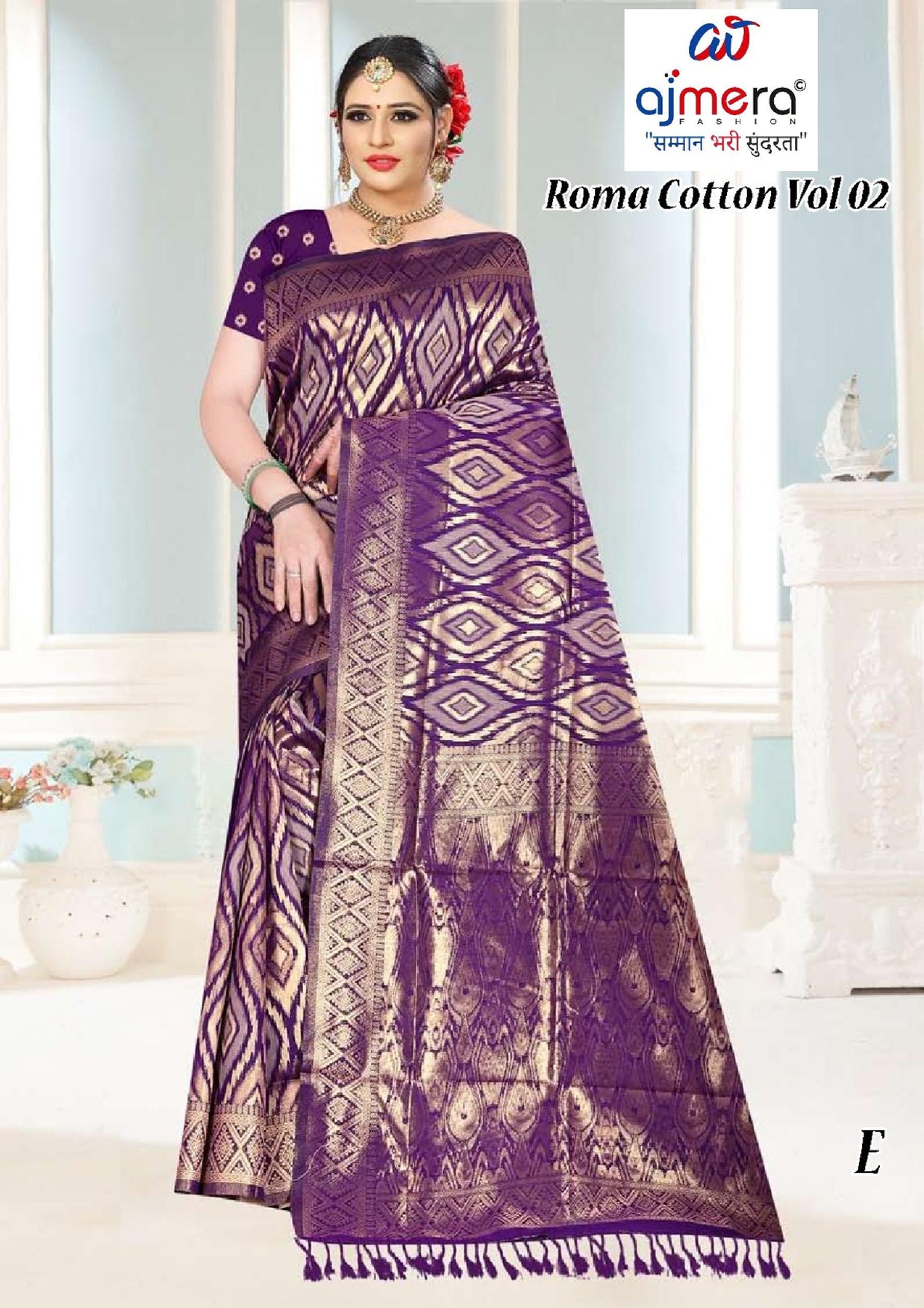 Graceful Jacquard Silk Saree with Blouse Piece for Timeless Ethnic Fashion | TUL-ROMA COTTON VOL-02