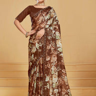 Premium Printed Saree with Matching Blouse Piece for Ethnic Elegance  | RDD-TANUJA