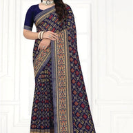 Sharmili Print Loose Saree with Blouse for Premium Ethnic and Traditional Wear | TTS-SAHELI