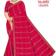 Fandy Fancy Lycra Matching Saree with Blouse Piece for Premium Ethnic and Traditional Wear | RAL-ISHIKA