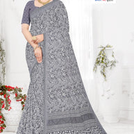 Designer Printed Saree with Blouse Piece for Special Occasions  | SSR-MUNNI