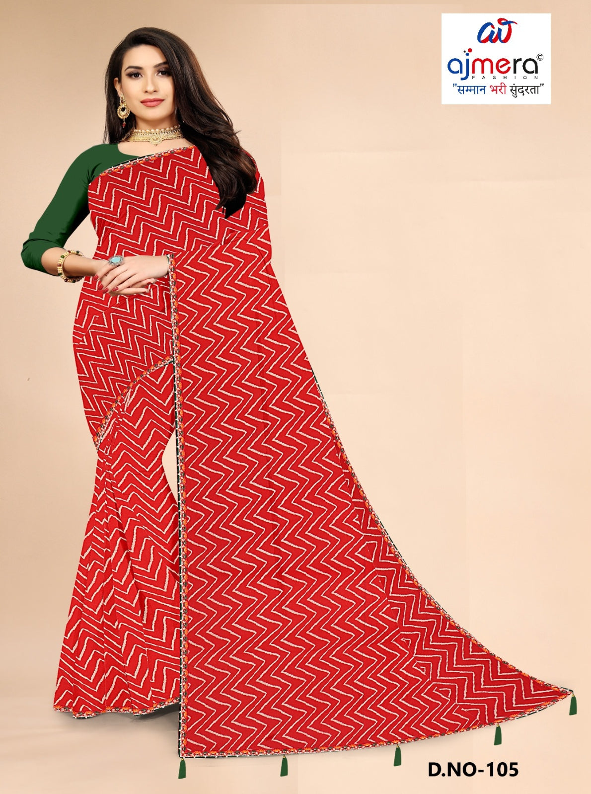 Chic Printed Saree with Blouse Piece for Sophisticated Ethnic Style  | JS-NIKITA