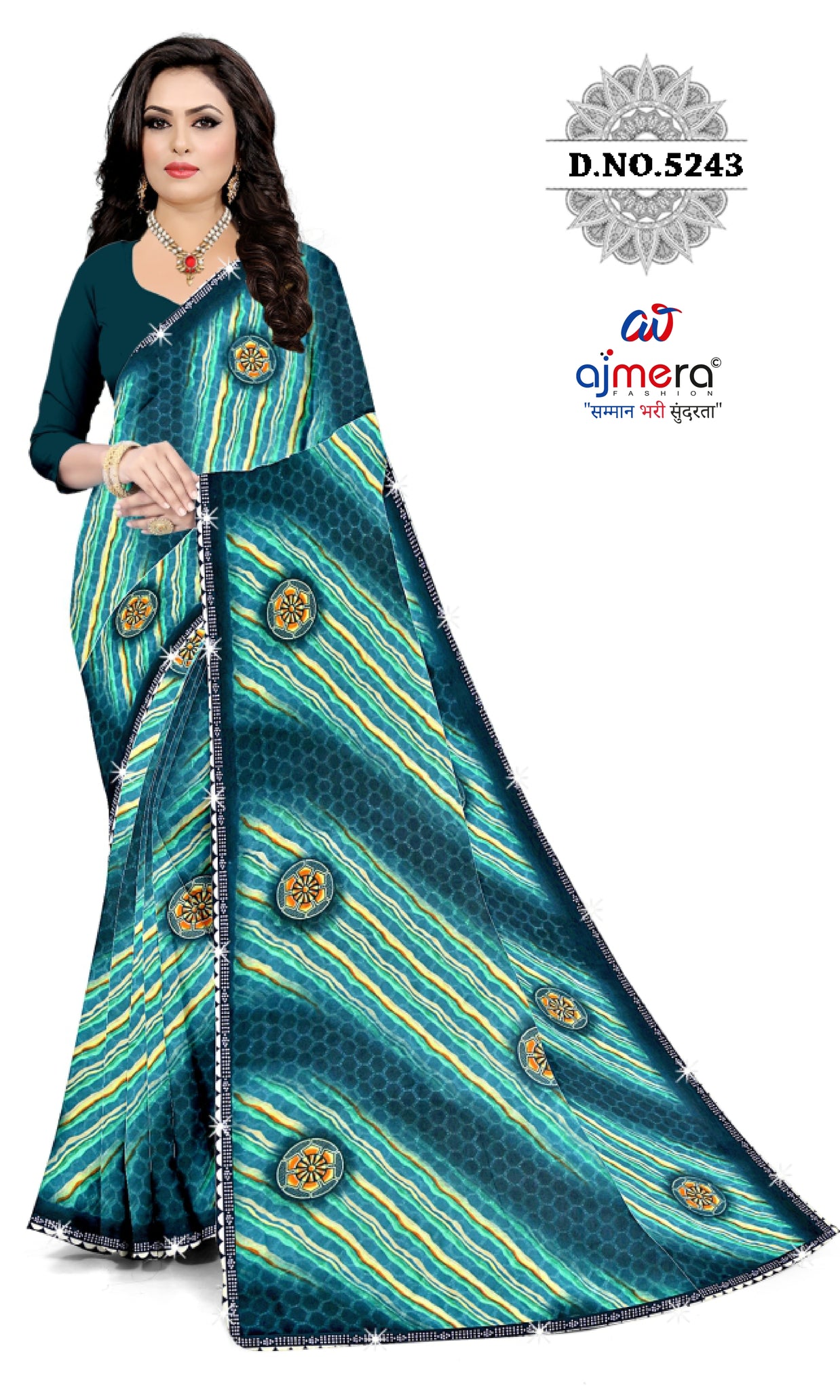 Weightless Print Loose Saree with Blouse for Premium Ethnic and Traditional Wear | CAS-DELHI SWEET