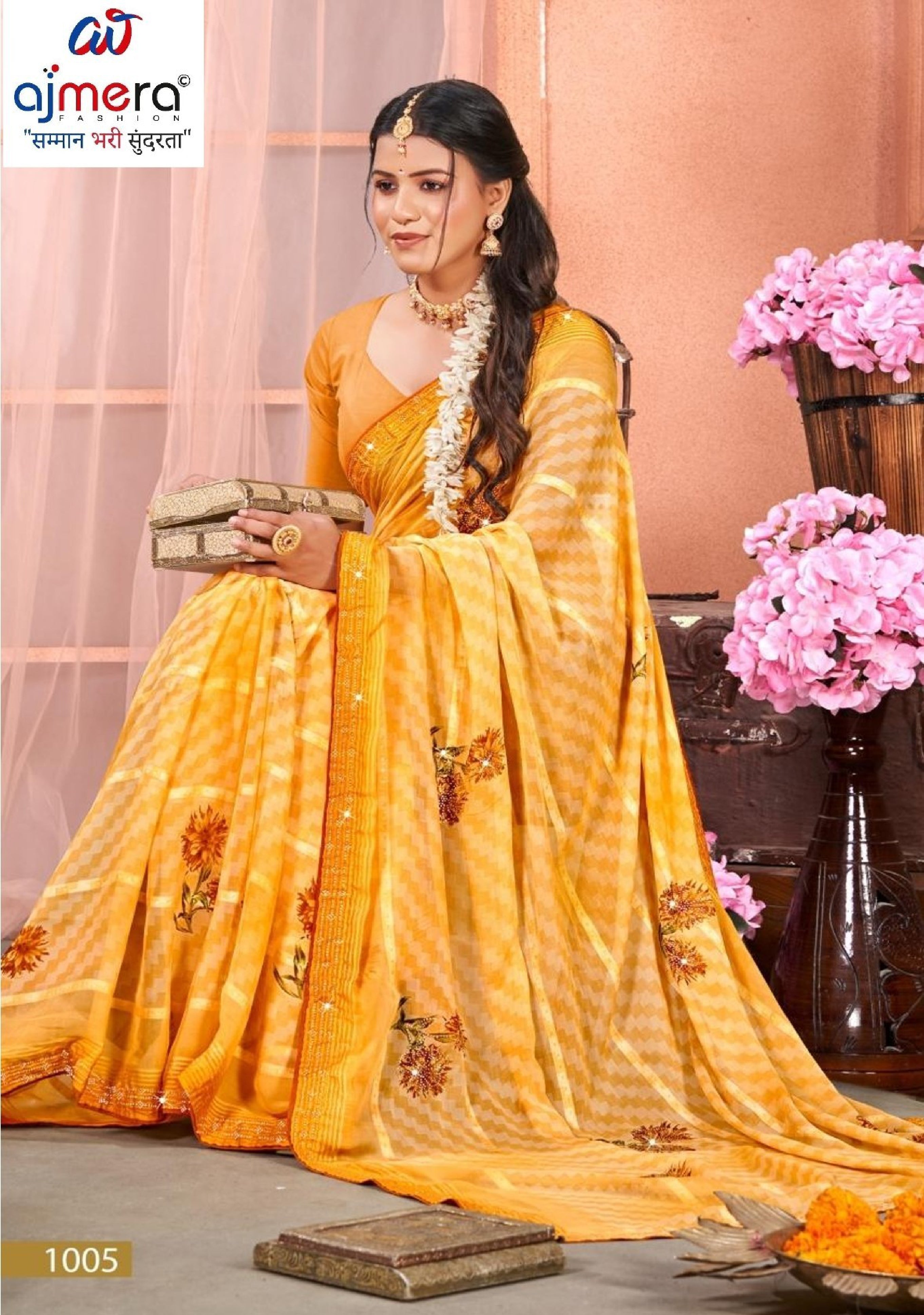 Classic Printed Saree with Blouse Piece for Timeless Traditional Style | PRM-KACHI KALI