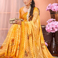 Classic Printed Saree with Blouse Piece for Timeless Traditional Style | PRM-KACHI KALI