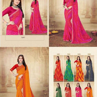 Classic Printed Saree with Blouse Piece for Timeless Traditional Style | JS-CHARKHA