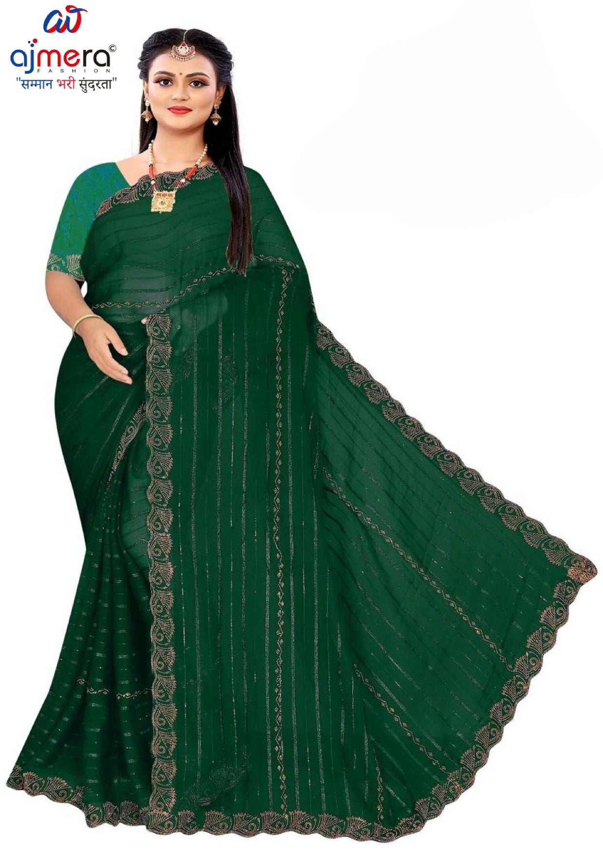 Crepe Dyed Matching Saree with Blouse Piece for Premium Ethnic and Traditional Wear | RAL-SHEHANSHA