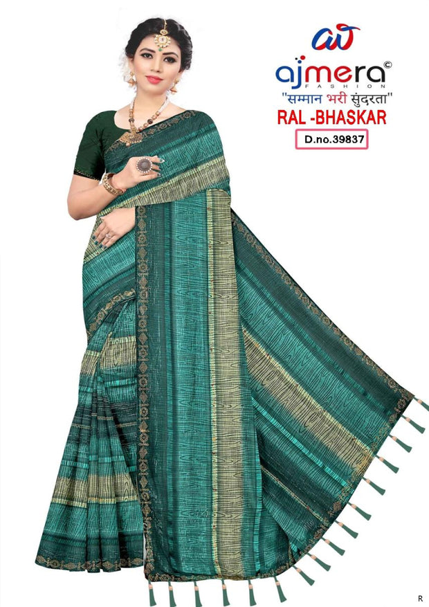 Matching Saree Wholesale with Blouse Piece for Premium Ethnic and Traditional Wear | RAL-BHASKAR