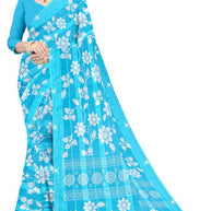 Exclusive Printed Saree with Blouse Piece for Elegant Ethnic Look  | CAS-FRESH FLOWER