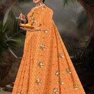 Designer Cotton Saree with Without Blouse for Premium Ethnic and Traditional Wear | PJA-GAJAL