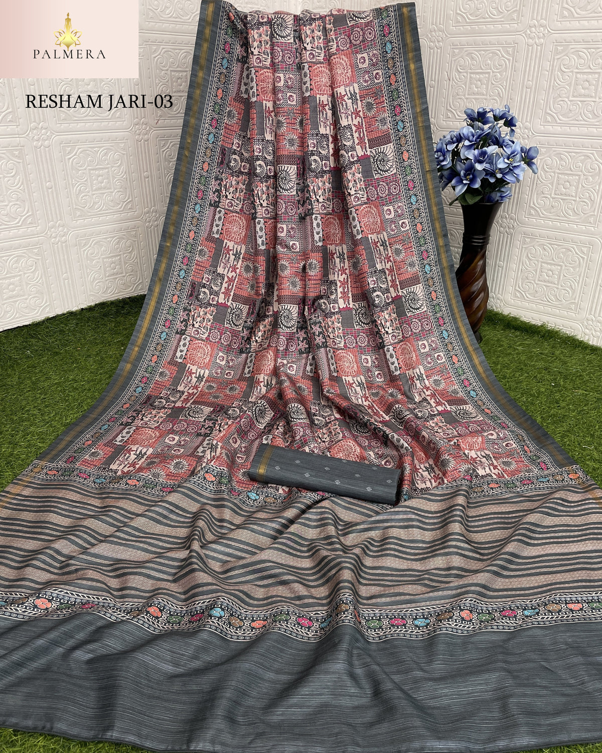 Palmera Saree Wholesaler and Palmera Saree Supplier | ALL-RESHAM JARI VOL-1