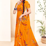 Stylish Printed Saree without Blouse for Traditional Celebrations  | CAS-KRANTI