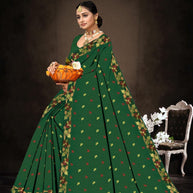 Cotton Saree with Without Blouse for Premium Ethnic and Traditional Wear | PJA-MEHAR