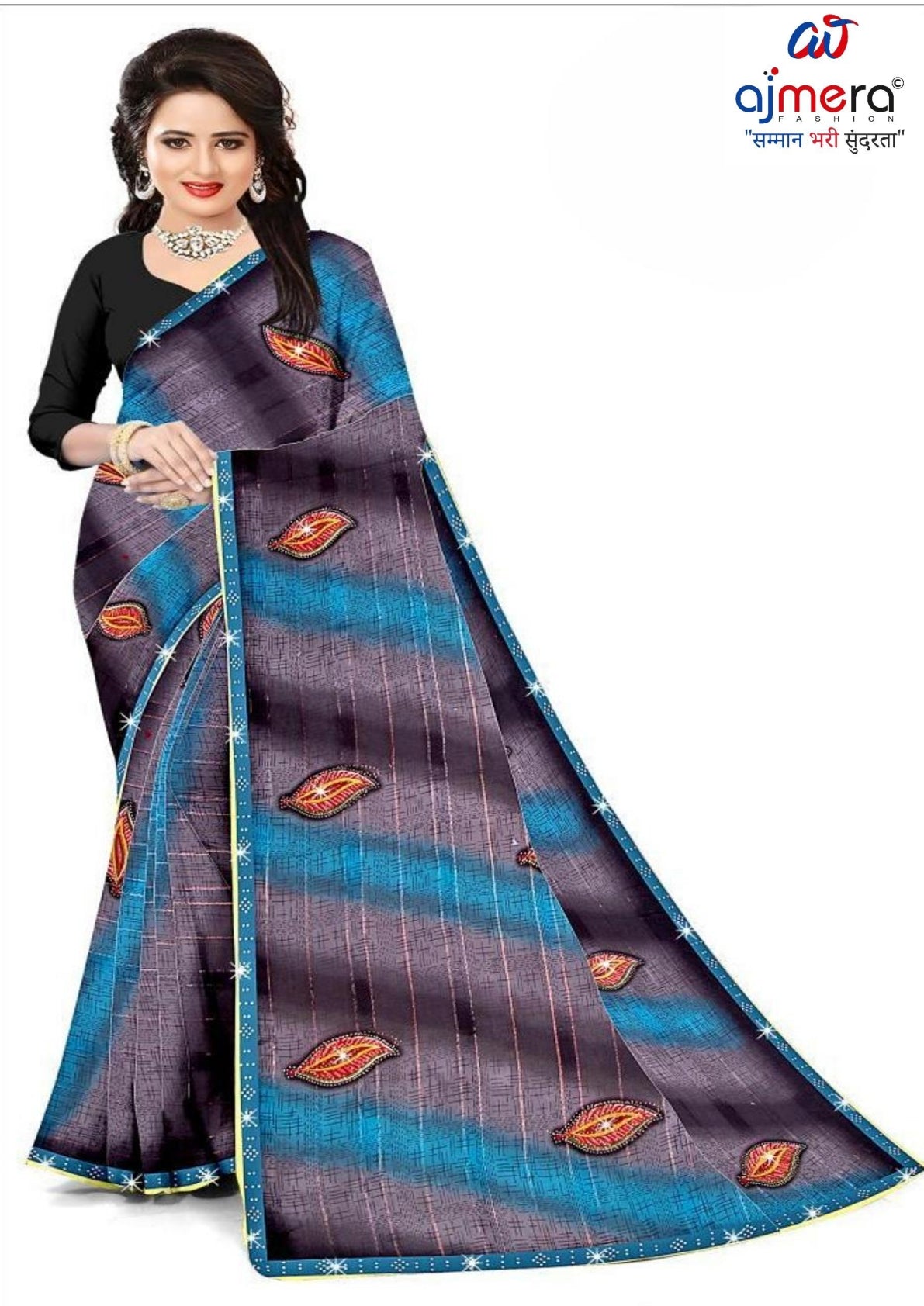 Trendy Printed Saree with Blouse Piece for Women’s Ethnic Wardrobe  | CAS-KHUSHBOO