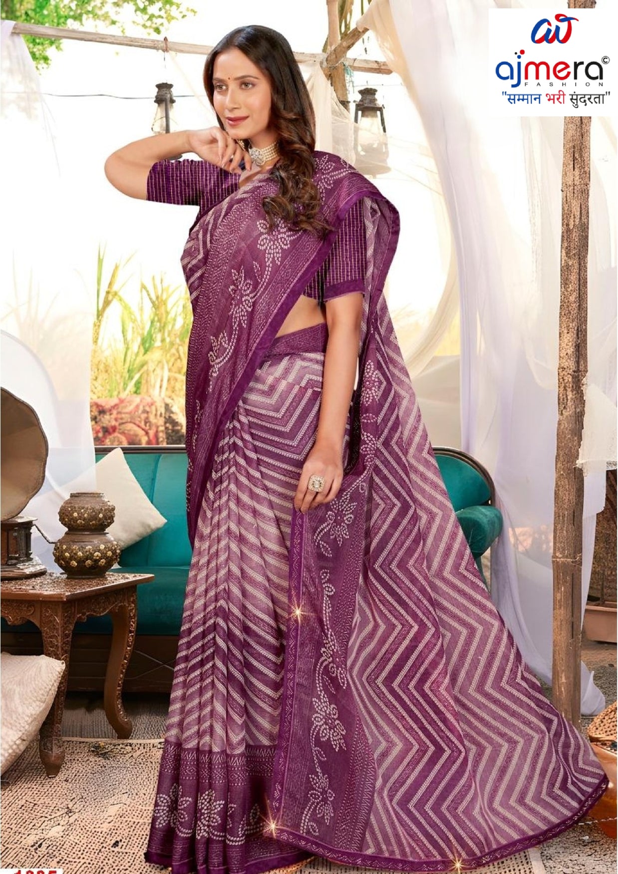 Chic Printed Saree with Blouse Piece for Sophisticated Ethnic Style  | PRM-APARNA BHABHI