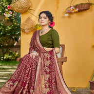 Classic Printed Saree with Blouse Piece for Timeless Traditional Style | VDT-ZOYA BRASSO-20