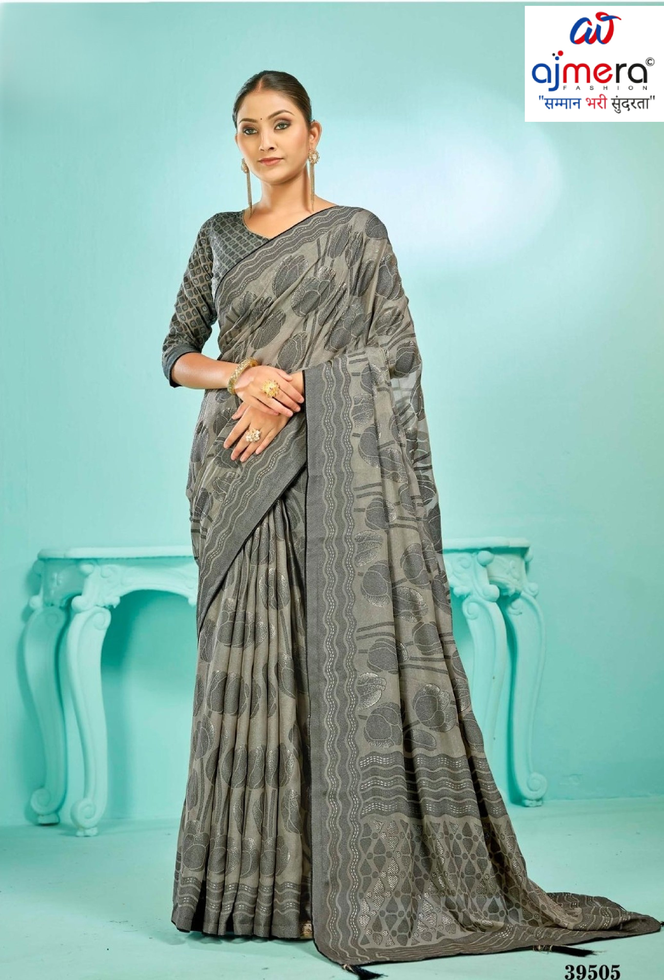 Premium Printed Saree with Matching Blouse Piece for Ethnic Elegance  | RDD-LANDMARK