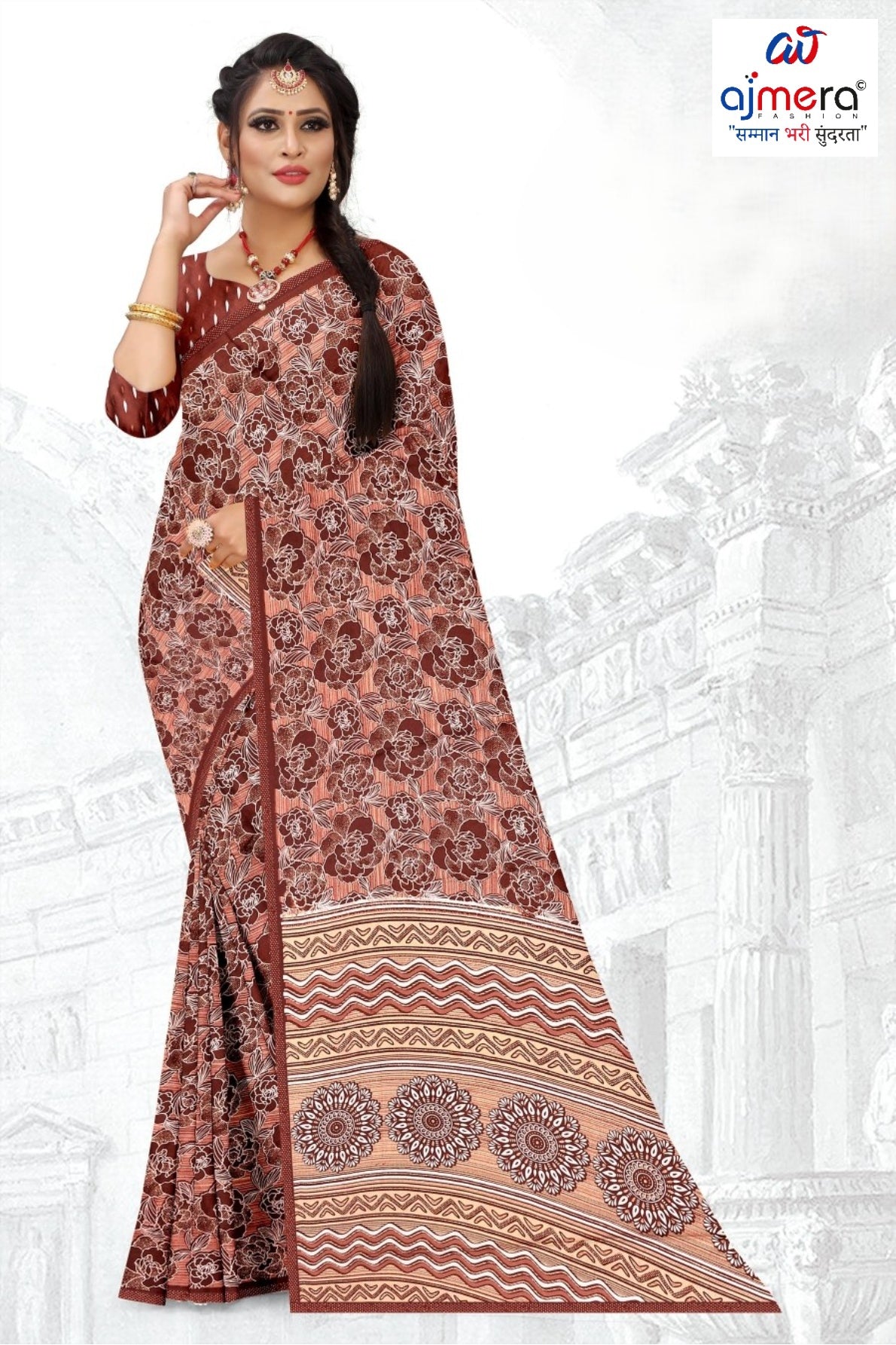 Designer Printed Saree without Blouse for Special Occasions | GLC-DIL LAGGI