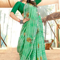 Fashionable Printed Saree with Blouse Piece for Festive Collection  | PRM-MASKA