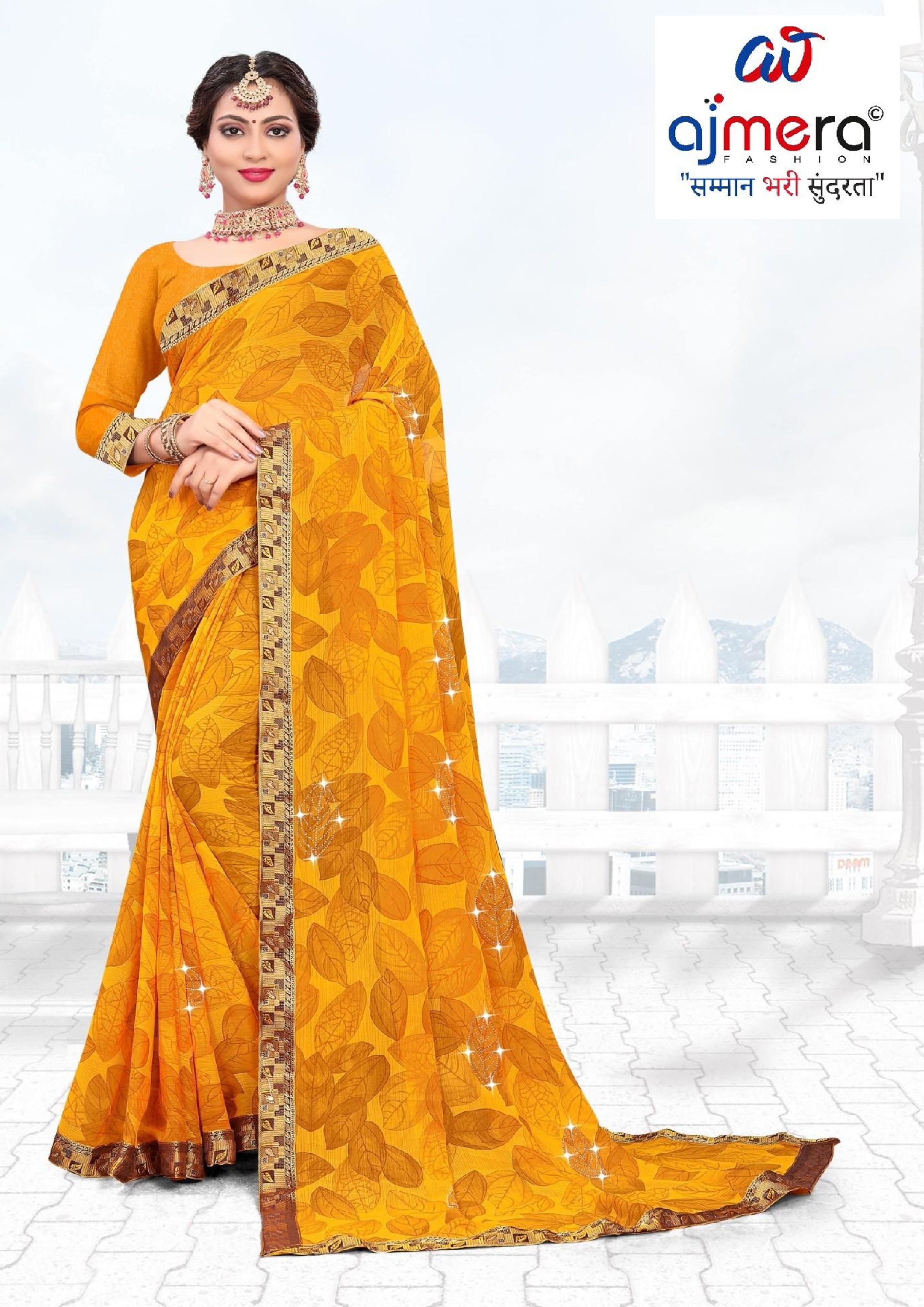 Fashionable Printed Saree with Blouse Piece for Festive Collection  | TTS-MUNMUN