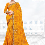 Fashionable Printed Saree with Blouse Piece for Festive Collection  | TTS-MUNMUN