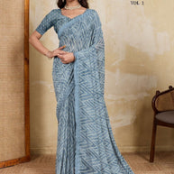 Stylish Printed Saree with Blouse Piece for Traditional Celebrations | RMF-BHUMI VOL-1