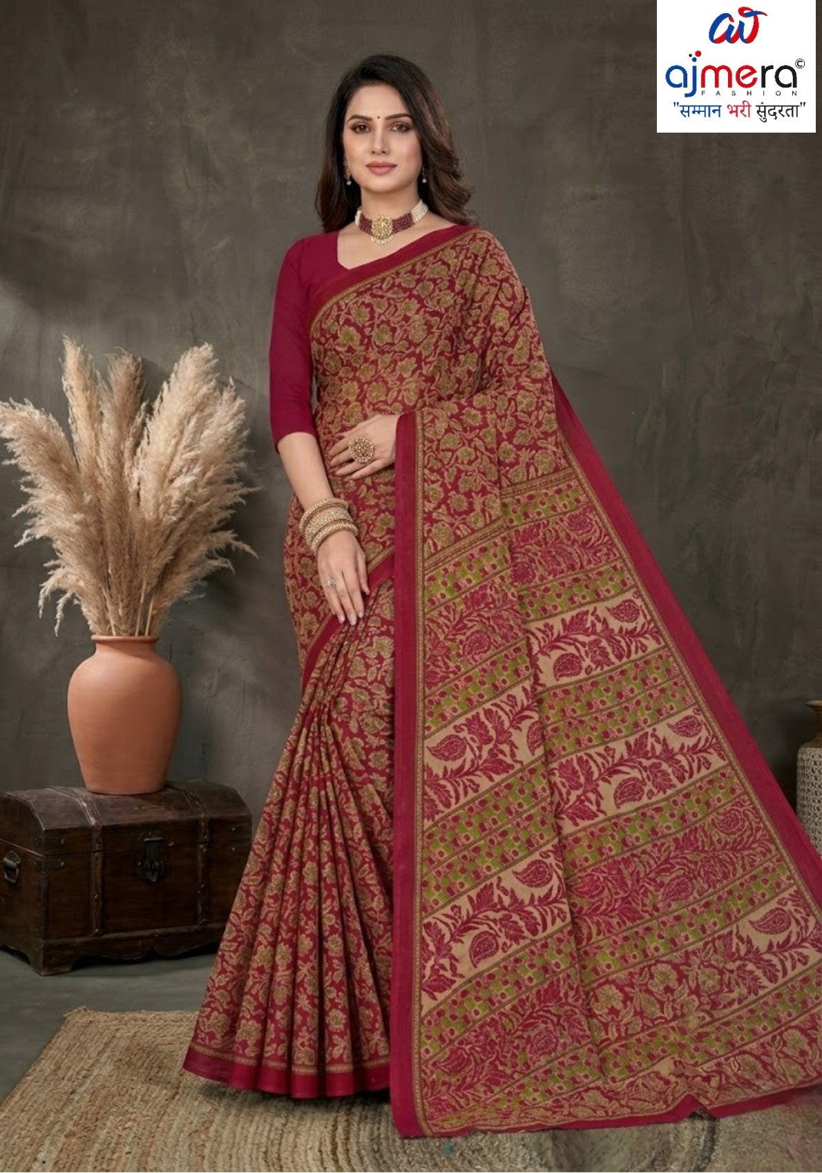 Premium Cotton Saree with Blouse Piece for Premium Ethnic and Traditional Wear | TLS-CHITRALEKHA WITH BP